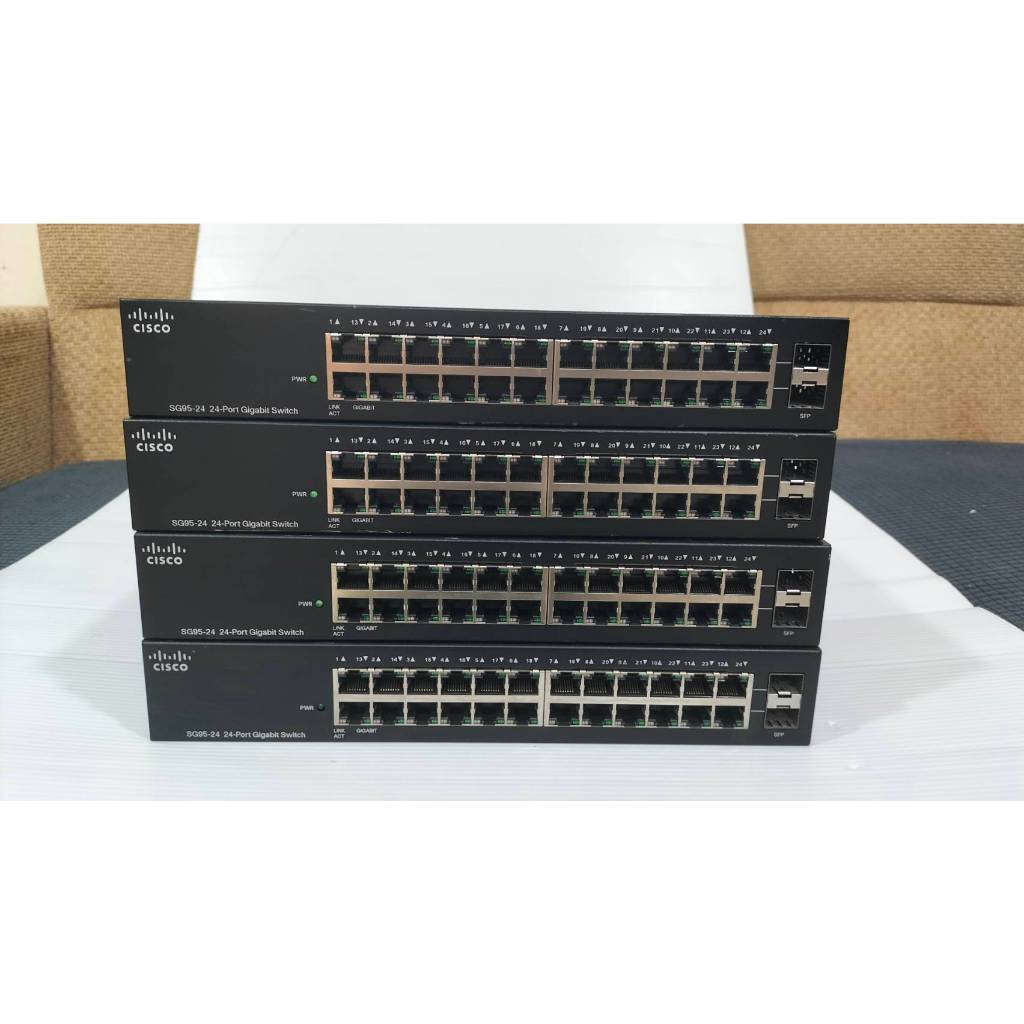 Cisco SG95-24 Switch 24-Port Gigabit มือสอง พร้อมใช้งาน เทสก่อนส่งมอบ