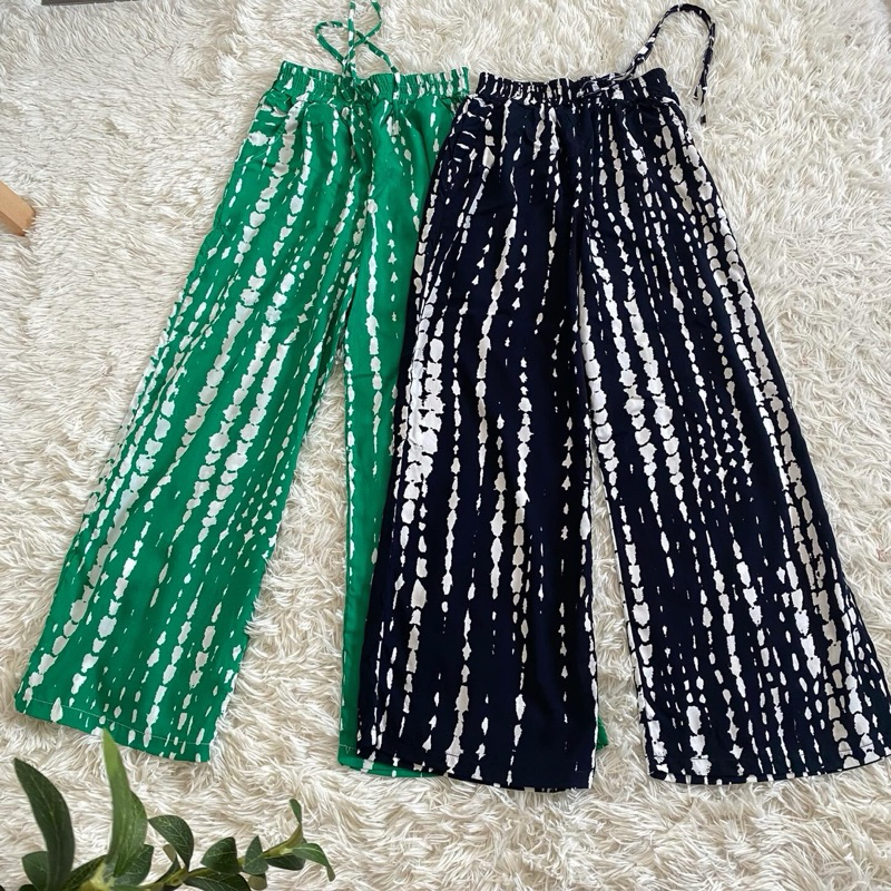 BOHIEPANTSกางเกงขายาวผ้าสปันสีกรมเข้ม/สีเขียว/ดำ