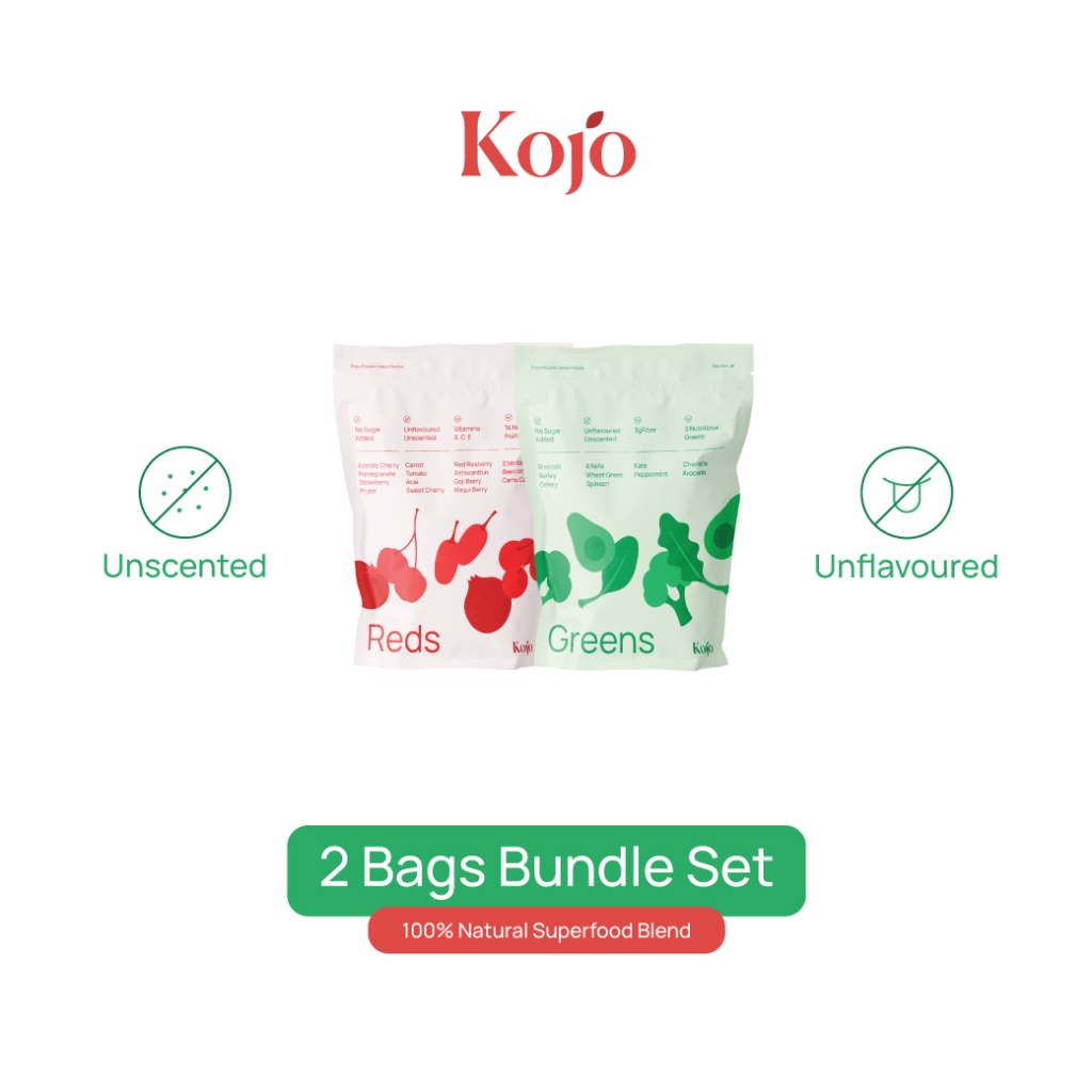 Bundle Set 2 Bag Kojo Reds Greens โคโจ เรดส์ กรีน เซ็ต 2 ถุง คละรสชาติ