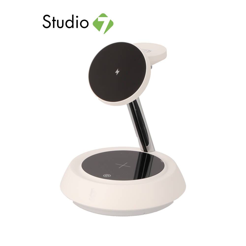 แท่นชาร์จไร้สาย Blue Box 3-in-1 Wireless Charger Light Stand 15W White by Studio7