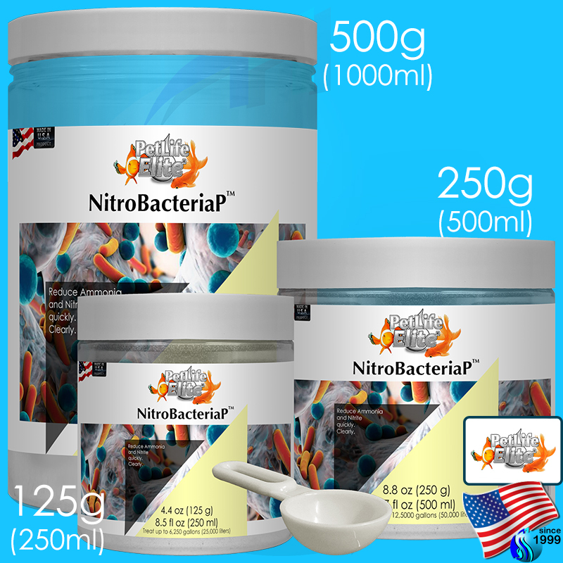 PetLifeElite NitroBacteriaP แบคทีเรียกำจัดของเสีย ทำน้ำใส กำจัดขี้ปลา กำจัดแอมโมเนีย กำจัดไนไตรต์ จุลินทรีย์