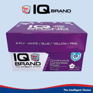 IQ Brand กระดาษต่อเนื่องเคมีสี 9 x 11 4 ชั้น