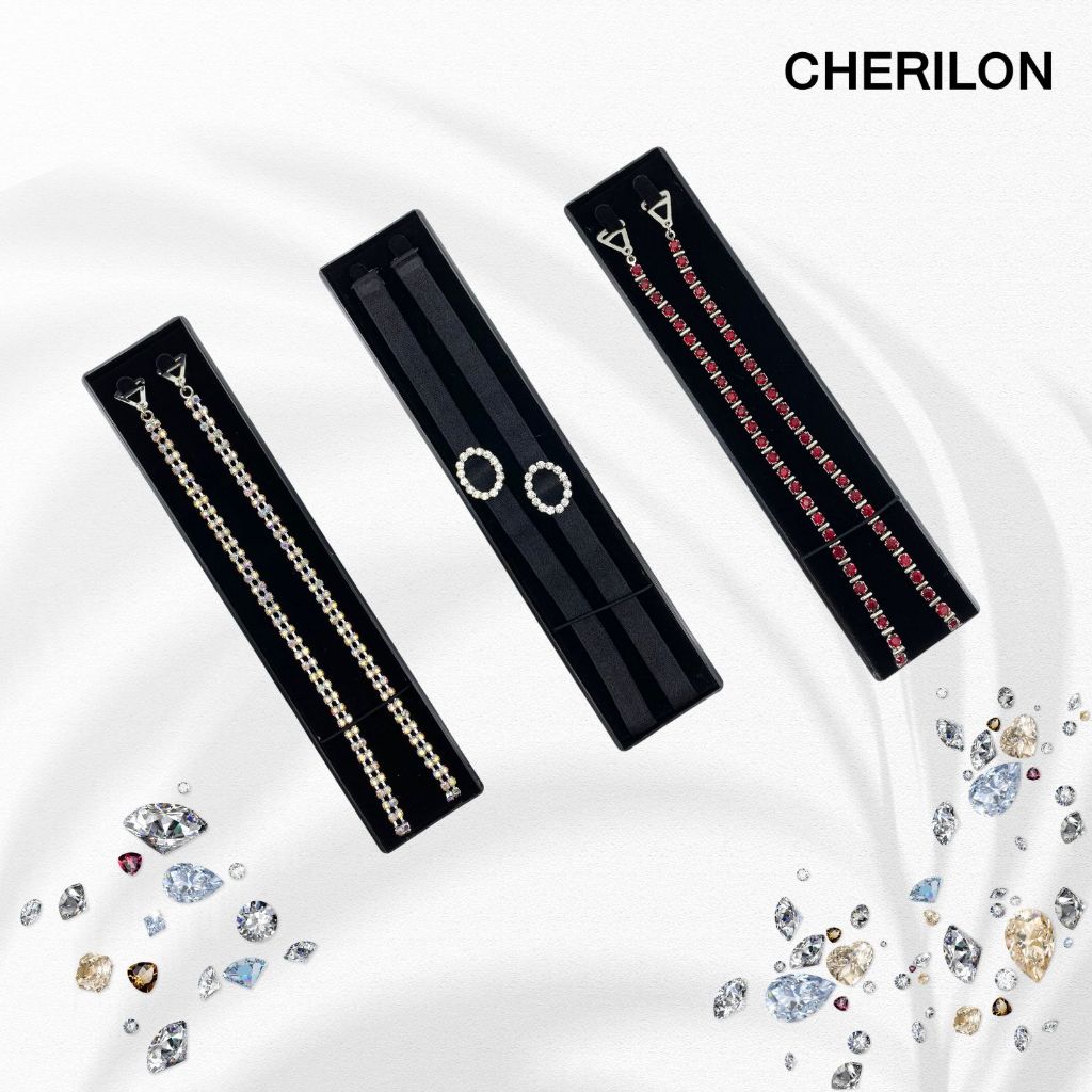 CL CHERILON เชอรีล่อน สายเสื้อในเพชร สาย เสื้อใน ประดับเพชร ดูหรู เซ็กซี่ ใส่งานปาร์ตี้ NIC-DAIR * N