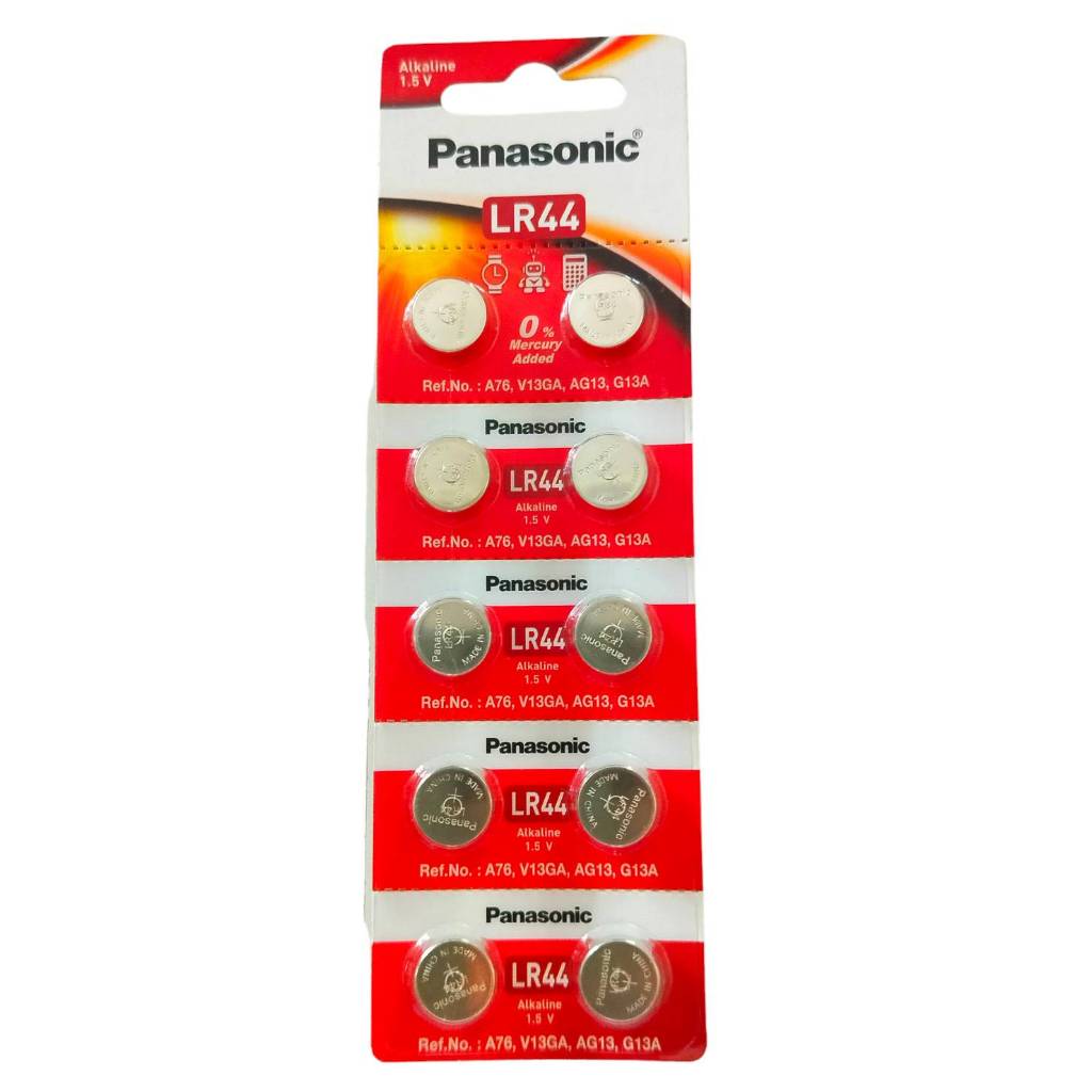 LR44 ถ่านกระดุม แบตเตอรี่ Panasonic  ถ่านกลม A76 V13GA AG13 G13A