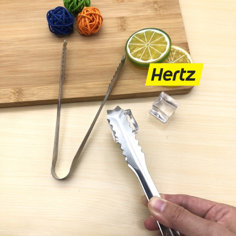 Hertz Cafe ที่คีบน้ำแข็ง สแตนเลส 15.5 ซม. ที่คีบปากจระเข้ คีมหนีบน้ำแข็ง