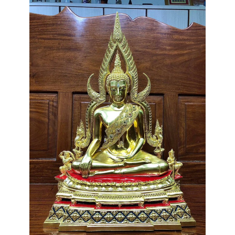 สไบ (ผ้าติดกากเพชร) พร้อมสังวาลย์ห่มพระพุทธรูป