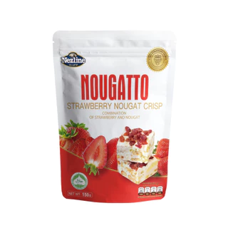 [ยกลัง 60 ห่อ](50 กรัม) Nezline Nougatto Nougat Crisp นูกัตโตะ ขนมนูกัต มาเคียโต้ 6 รสชาติ ขนาดพกพา ตราเนสไลน์