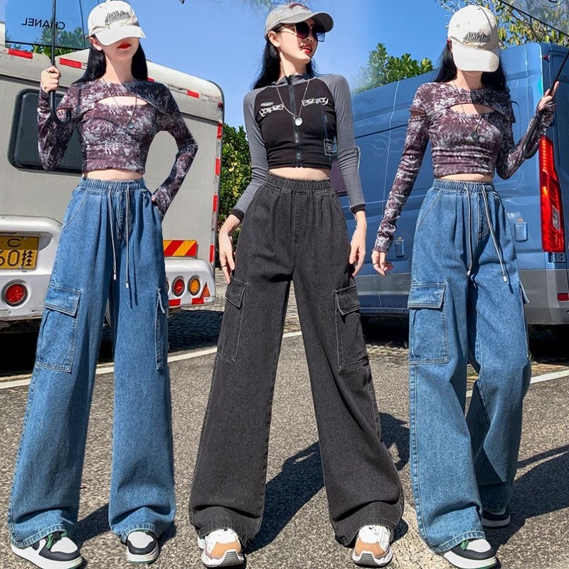 ne'shop กระบอกคาร์โก้ XL-6XL สียีนส ดำ