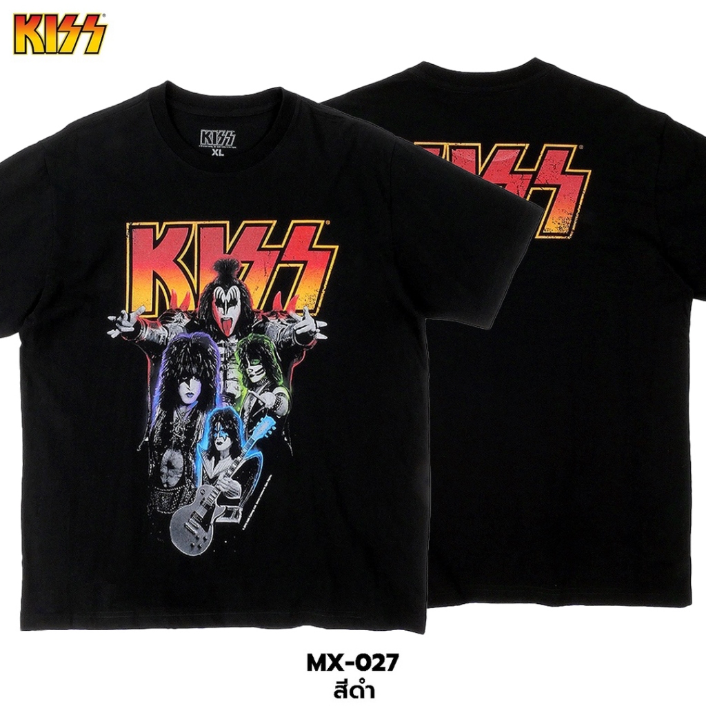 Power 7 Shop เสื้อยืดวง คิส ลิขสิทธ์แท้ KISS T-SHIRTS (MX-027)