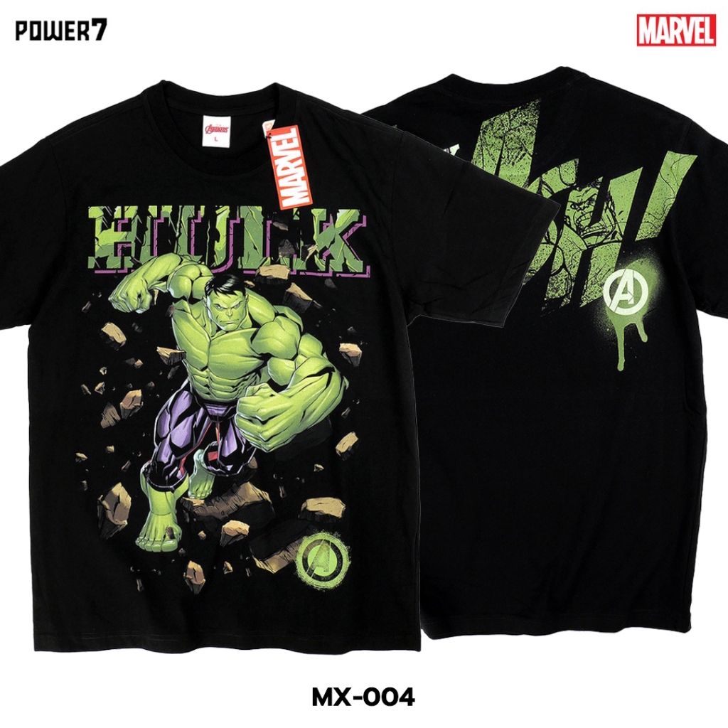 Power 7 Shop เสื้อยืดการ์ตูน HULK ลิขสิทธ์แท้ MARVEL COMICS  T-SHIRTS (MX-004)