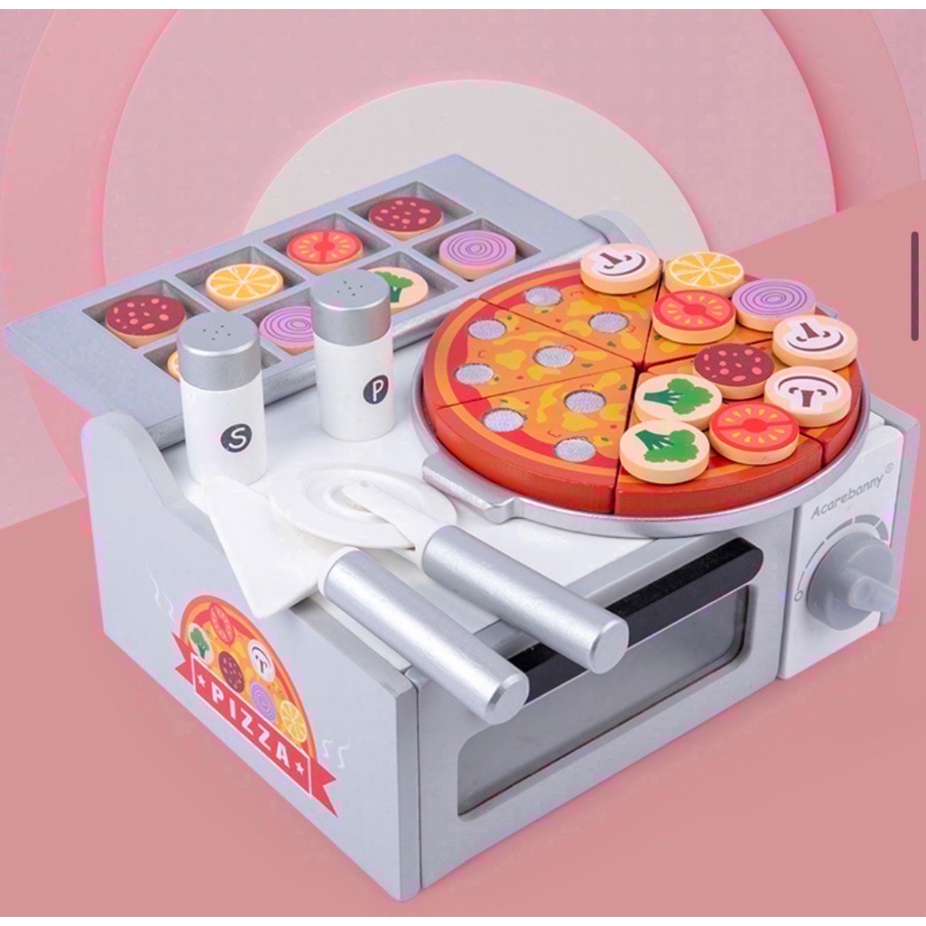 MyToy พร้อมส่ง 🍕ชุดเตาอบพิซซ่าของเล่นไม้ บทบาทสมมติ พิซซ่า Pizza DIY🍕