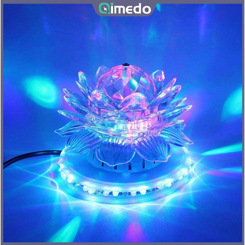 Qimedo โคมไฟสวยๆ ไฟดิสโก้โลตัสรูปร่างไฟเวทีLed