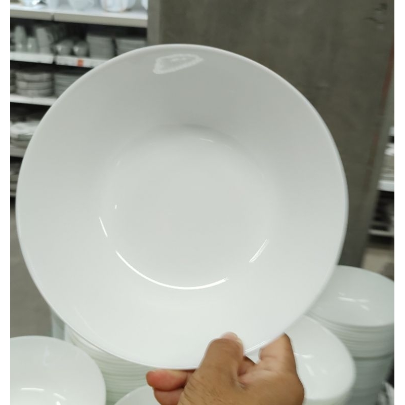 ชามอิเกีย อีเกีย ikea ชามเสิร์ฟ,ขาว 23 ซม. ชามแก้วนิรภัย tempered glass