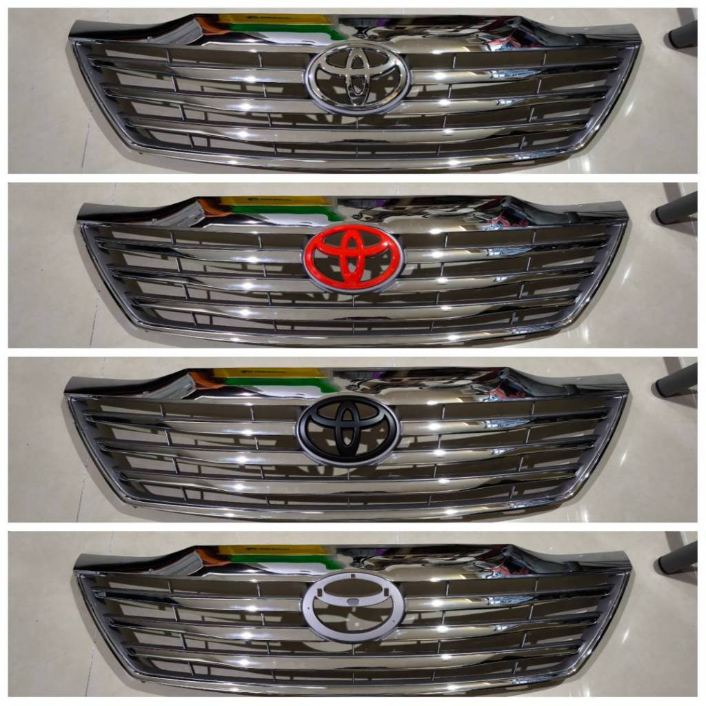หน้ากระจัง fortuner champ สีชุบโครเมี่ยมมีโลโก้ให้เลือก 3 สีสำหรับปี 2011-2014 **ราคาถูกสินค้าดีมีคุณภาพ**