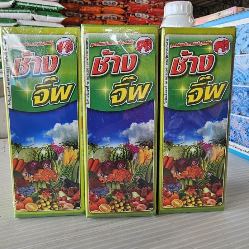 ช้างจิ๊บ (New)กรดจิ๊บเบอร์เรลลิก(Gibberellic Acid 6%) 100 ml. เข้มข้นกว่า ยายืดฝัก ยืดช่อ อาหารเสริม ฮอร์โมนพืช