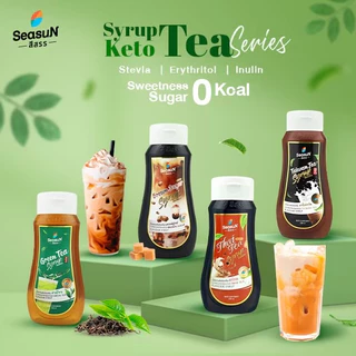 [ส่งฟรีทุกวัน] Seasun สีสรร น้ำตาลหญ้าหวาน สูตรไซรัปคีโต Keto Syrup น้ำเชื่อมหญ้าหวาน 320 มล.