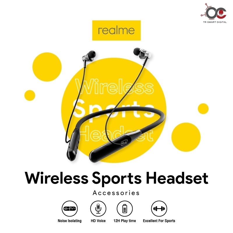 หูฟังไร้สาย Realme Wireless sport headset ll Sports Bluetooth Earphones หูฟังบลูทูธ 5.3 พร้อมส่ง