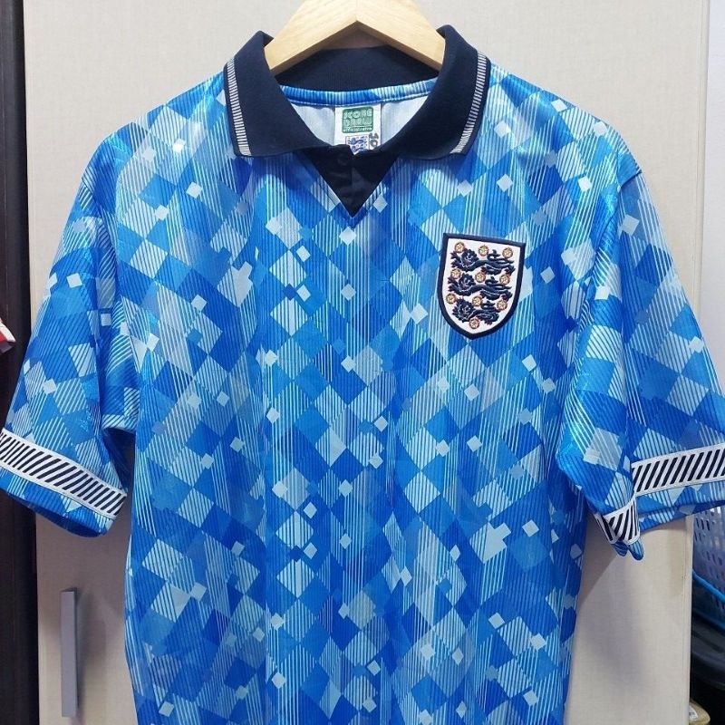 เสื้อทีมชาติอังกฤษ 1990-1992 ลิขสิทธิ์แท้ England 1990 - 1992 Third football Score draw shirt