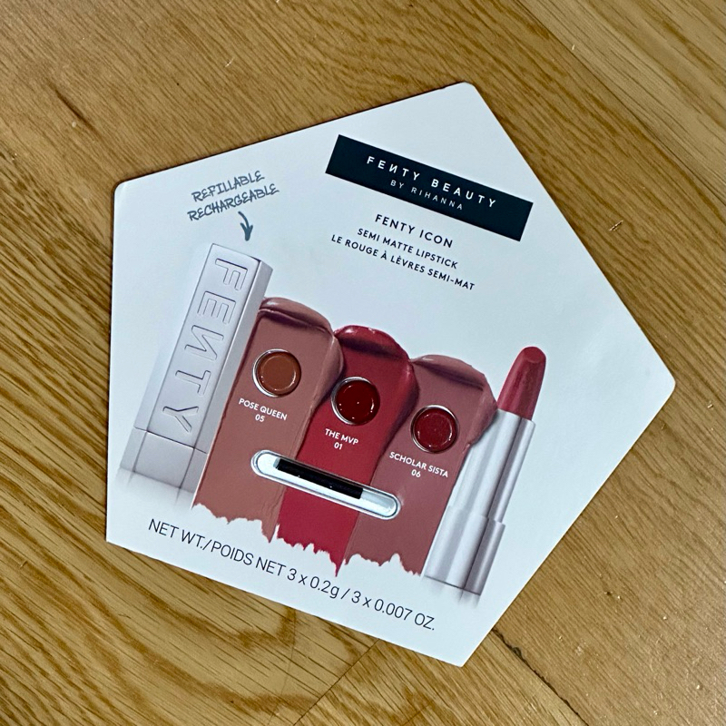 พร้อมส่ง 🌷 FENTY BEAUTY - Fenty Icon The Fill Semi-Matte Refillable Lipstick Tester Package