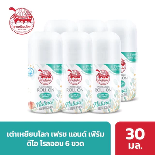 (แพ็ค 6ขวด)เต่าเหยียบโลก นิวเจน โรลออนระงับกลิ่นกาย แพคเกจใหม่ 5 สูตรกระชับรูขุมขน ขนาด30 g.x6