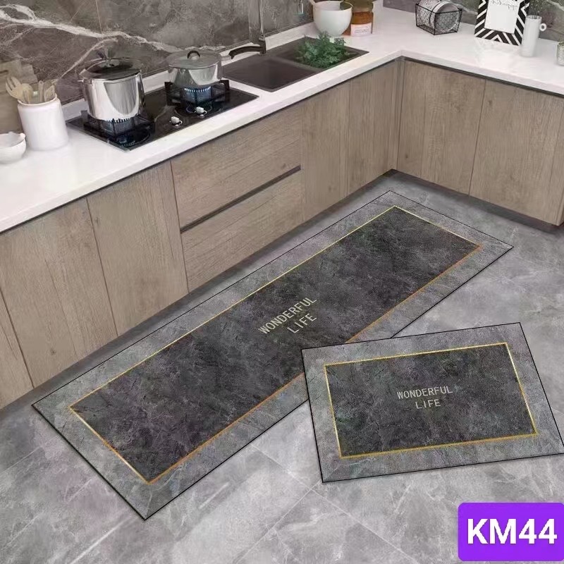 Kakakhome น่ารัก พรมเช็ดเท้า นิ่ม ซับน้ำได้ดี แห้งเร็ว พรมหน้าห้องน้ำ ห้องครัว ห้องนอน 2pcs/set40*60+40*120cm ถูก คุ้ม