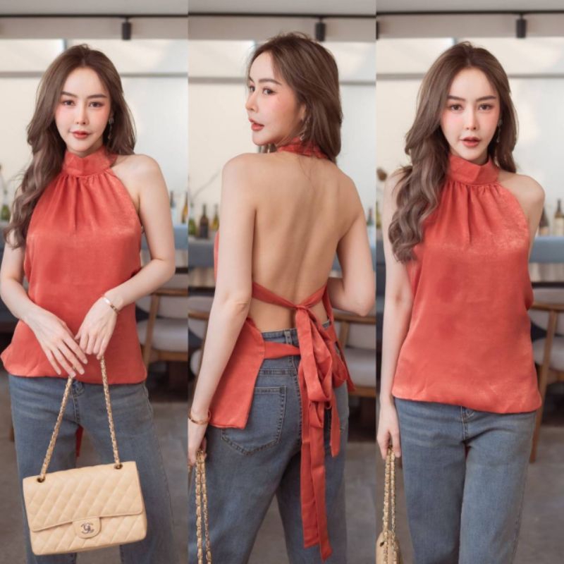 เสื้อคลุมคอผูกหลังผ้าไหมญี่ปุ่น
