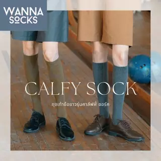 ส่งจากไทย!! ถุงเท้าข้อยาว CALFY SOCK สไตล์ญี่ปุ่น ผ้าฝ้าย ถุงน่อง สีพื้น สำหรับผู้หญิง C03