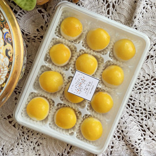 ขนมคุ๊กกี้ไส้ไข่เค็ม(คุกกี้ไทย,ขนมเนื้อนวลไส้ไข่เค็มอบควันเท…