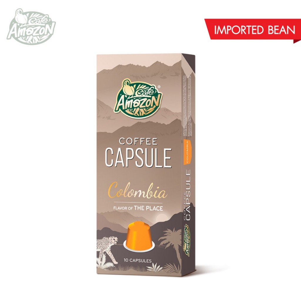 Café Amazon คาเฟ่ อเมซอน กาแฟแคปซูล โคลอมเบีย 1 กล่อง บรรจุ 10 แคปซูล