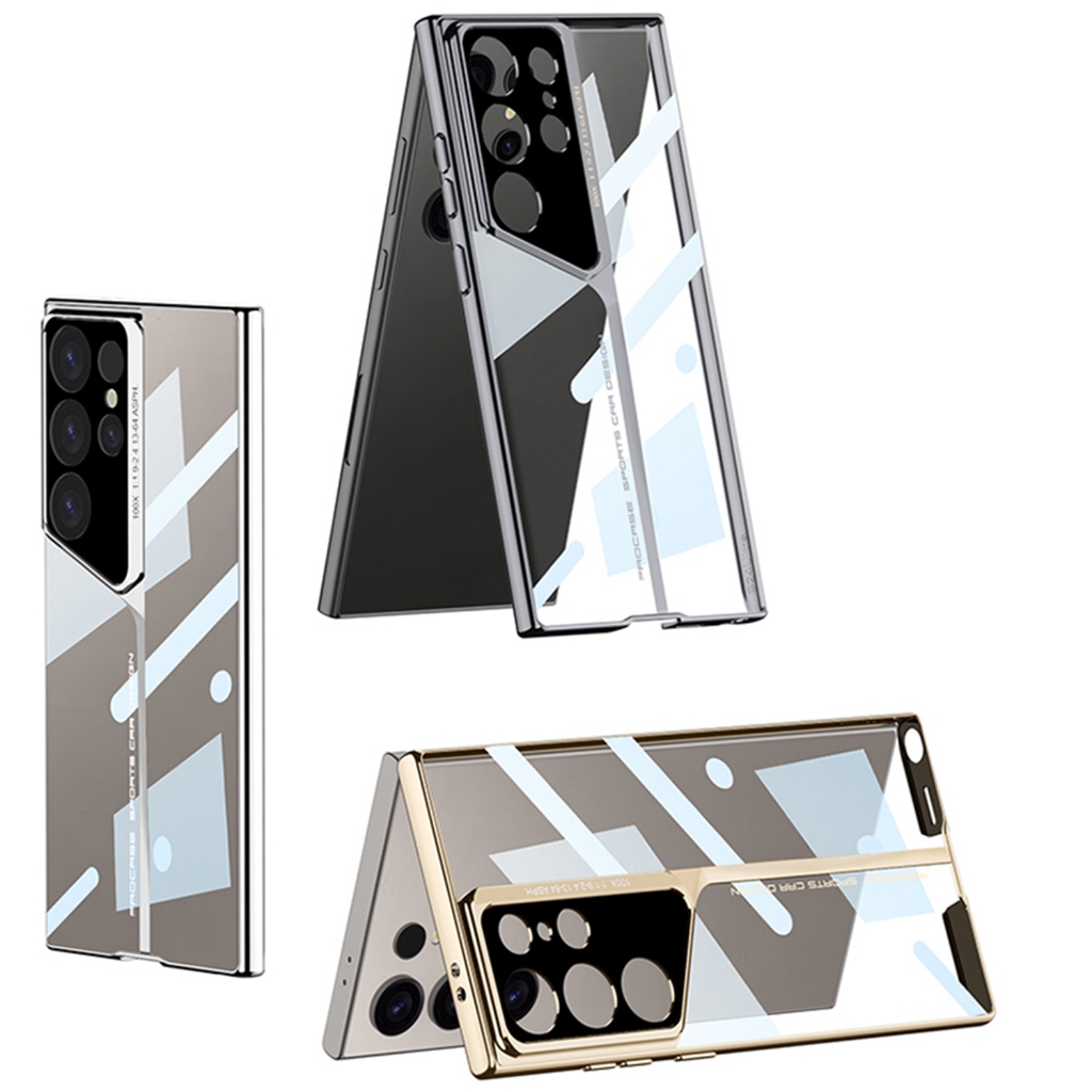 เคส S24 Ultra หลังใส ขอบสี เคสPC หลังแข็ง ขอบแข็ง ( THพร้อมส่ง ในไทย )