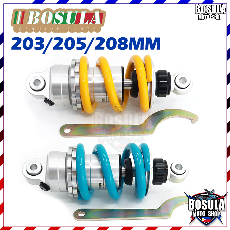 BOSULA โช๊คหลัง ขนาด 203/205/208MM(สปริง 3 รอบครึ่ง) สำหรับYAMAHA X1R SPARK135 EXCITER150/155VVA พร้อมใส่โช๊คหลัง