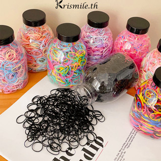 COD-ในไทย💖1000ยางรัดผม ที่มีสีสันสีแคนดี้ ความยืดหยุ่นสูง สไ…