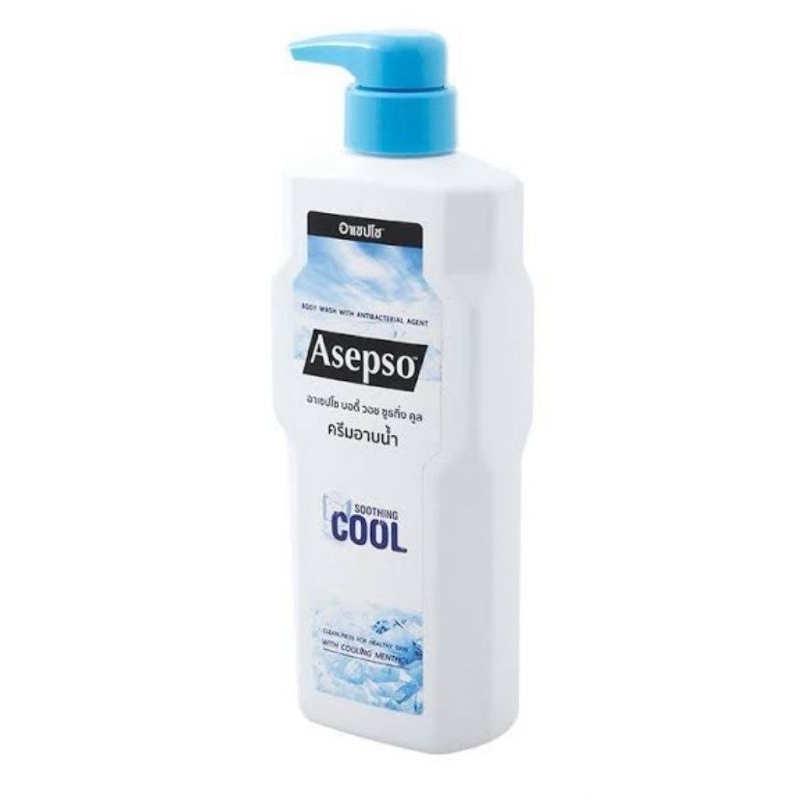 ครีมอาบน้ำ​Asepso(อาเซปโซ)​สีฟ้าสูตรเย็น