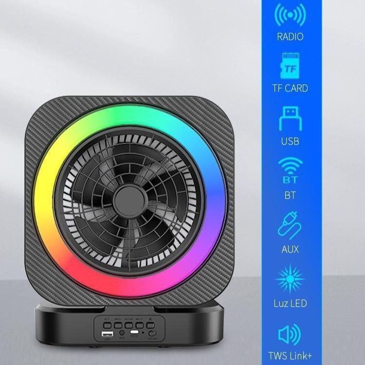 ใหม่ ลำโพงบลูทูธพัดลม 2in1 รุ่น ZQS-1456 เสียงดี เบสแน่นมาก สนุกไปกับเสียงเพลง มีไฟLEDปรับได้หลายสี