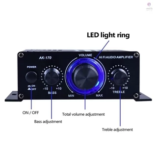 AK170 12V Dual Channel HIFI 400W เครื่องขยายเสียง แอมป์จิ๋ว สเตอริโอ ขนาดเล็ก แอมพลิฟายเออร์
