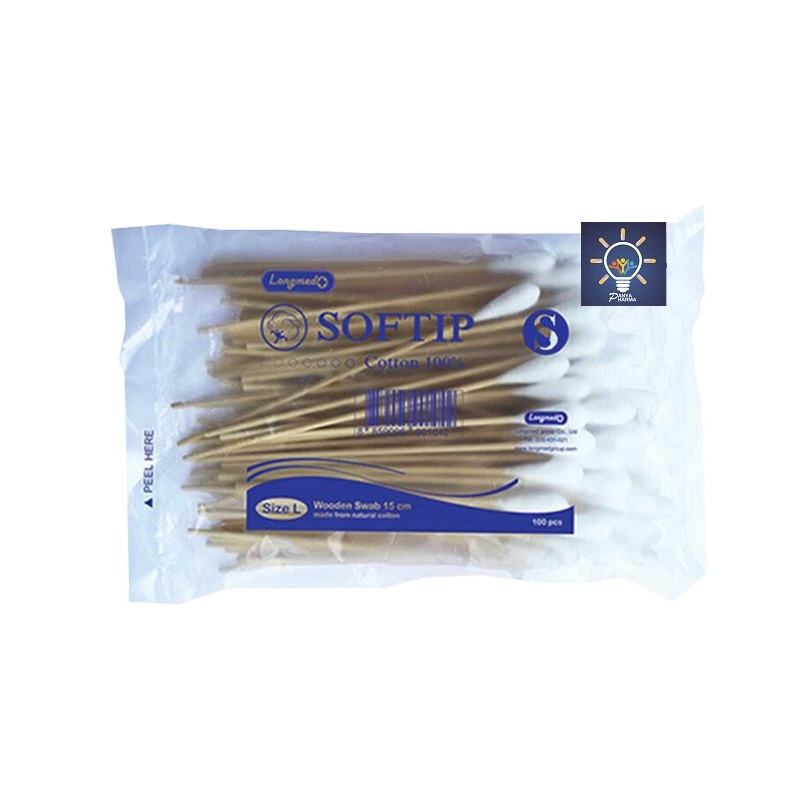 Longmed Softip Size "S" ซอฟท์ติพ สำลีก้าน ขนาด S (100 รูปที่ 3