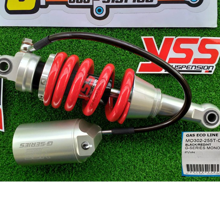 โช็ค YSS แท้ รุ่น Gas Eco สปริงแดง กระปุกเงิน ความยาว 255 mm สำหรับ Sonic ทุกรุ่น โช็ค โช๊ค โช้ค yss