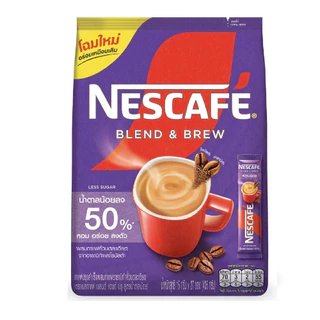[3แพ็ค]NESCAFE 3in1 Sugar เนสกาแฟ เบลนด์แอนด์บรู น้ำตาลน้อย 27ซองx3แพ็ค(สีม่วง)