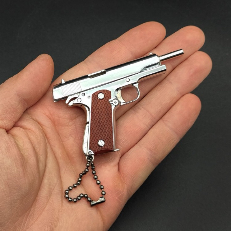 1:3 Mini Collection จี้ไม้ Handle 1911 รุ่นพวงกุญแจที่ถอดออกได้ผู้ใหญ่ของขวัญจี้