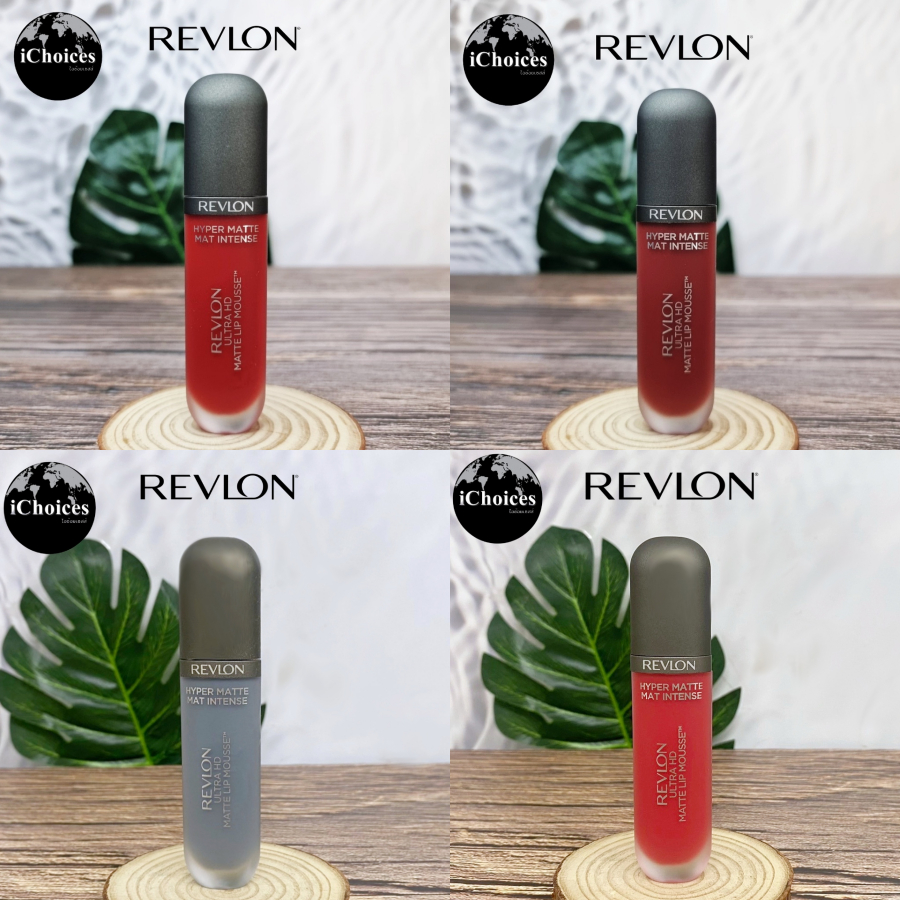 [Revlon] Ultra HD Matte Lip Mousse, Hyper Matte Finish 5.9 ml เรฟลอน ลิควิดลิปสติก เนื้อมูส