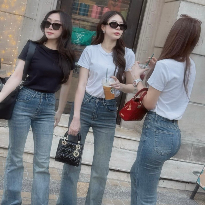 Maikaew เสื้อยืดคอกลมทรงเบสิค ผ้านิ่มเด้งยืด ใส่สบายeveryday look cillday