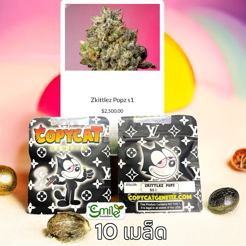 เมล็ดกัญชา Zkittlez Popz S1 (Fem) - Copycat Genetix