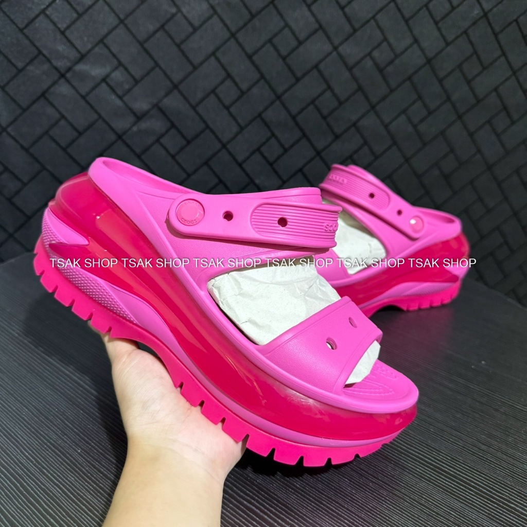 รองเท้าแตะแบบ เสริมส้น รุ่นMega CR Slide สำหรับวัยรุ่น ใส่เสริมสูง สวยมาก พร้อมส่ง