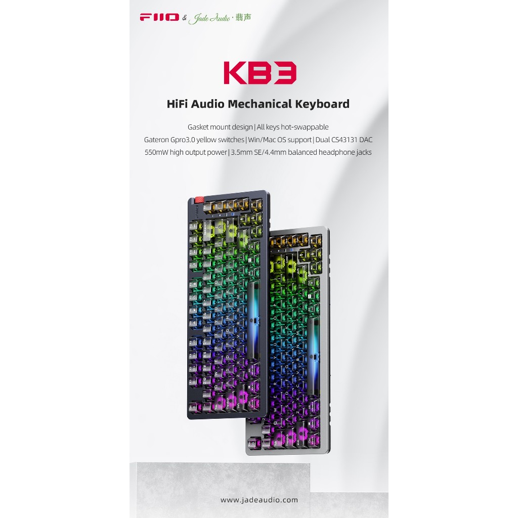 FiiO KB3 HiFi Audio Mechanical Keyboard ของแท้ ประกันศูนย์ไทย