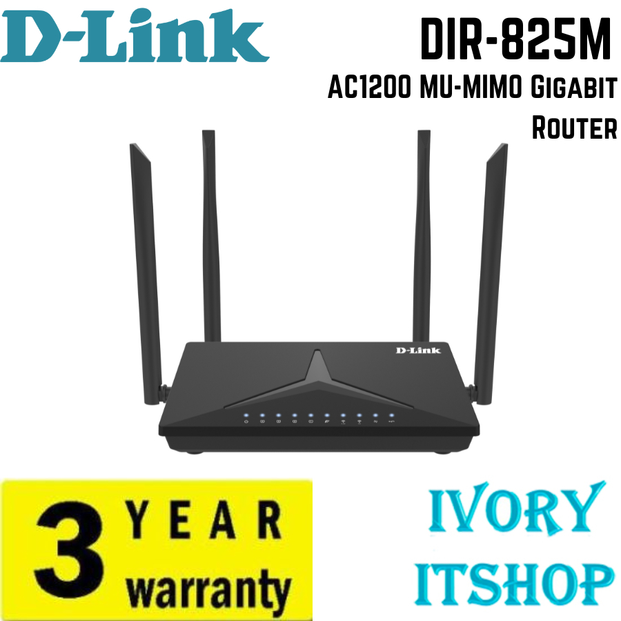 D-Link DIR-825M AC1200 MU-MIMO Gigabit Router