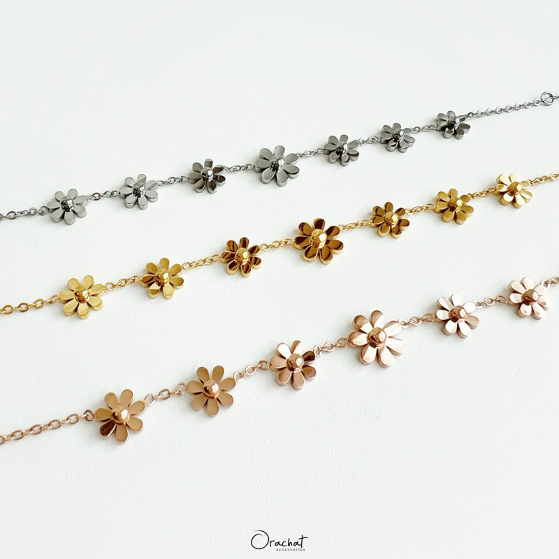 Ava 14k bracelet. (สร้อยข้อมืองานสแตนเลส สวยทน ใส่ลุยได้ไม่ต้องระวังไม่ลอกไม่ดำ)