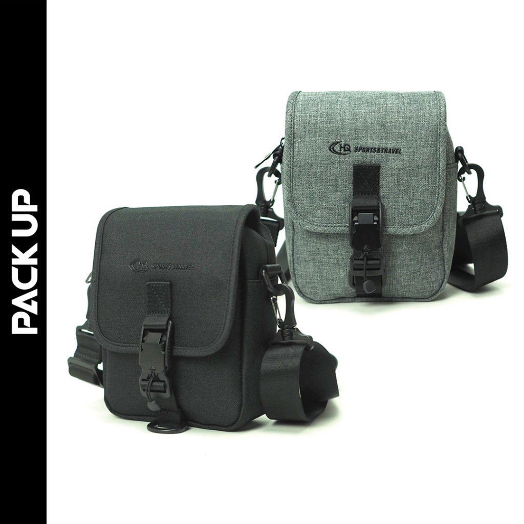 𝗣𝗔𝗖𝗞 𝗨𝗣 กระเป๋าสะพายข้าง ใบเล็ก กะทัดรัด HQ LUGGAGE รุ่น 3310