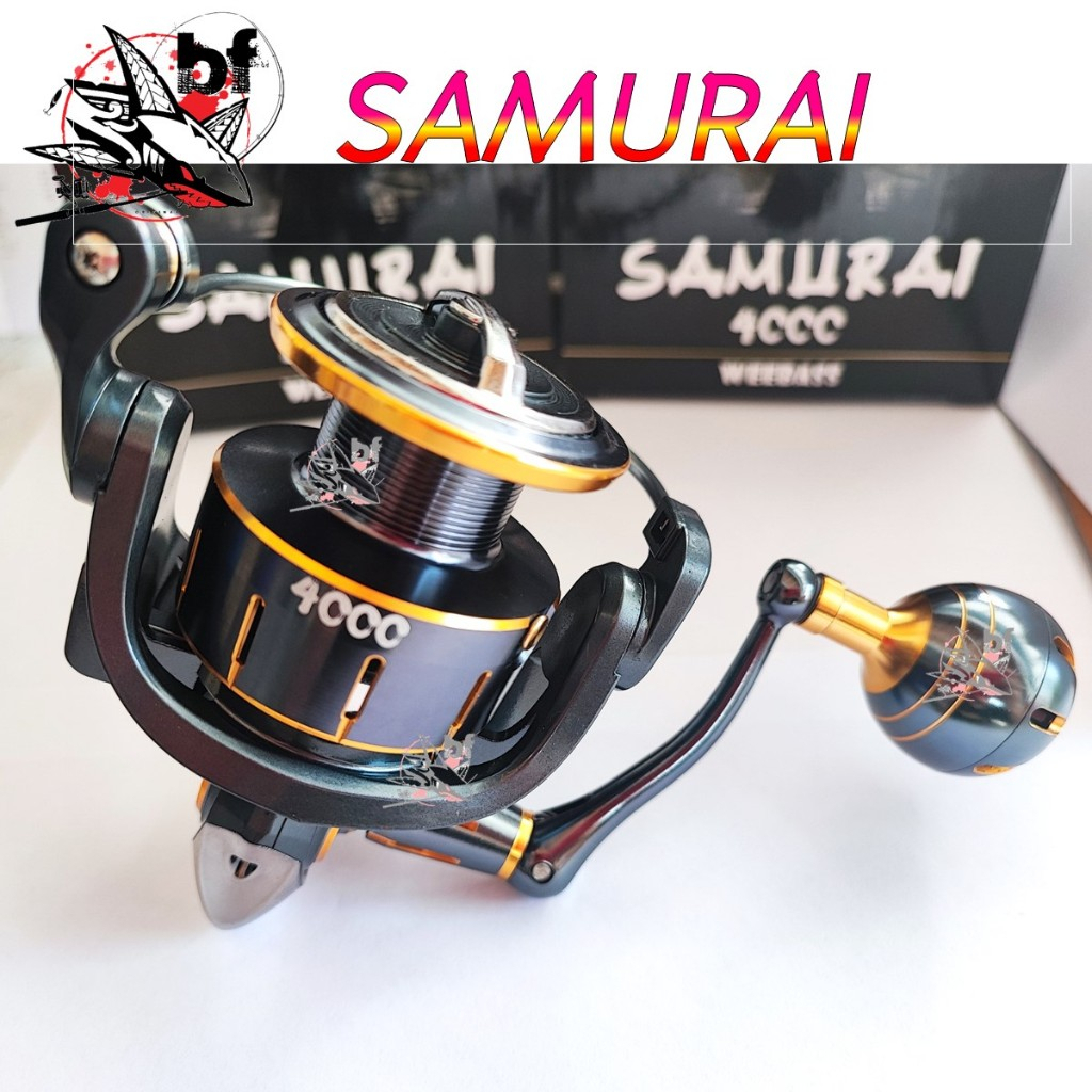 BPFMAY50ลด50.-รอกสปินนิ่ง รอกWEEBASS รุ่น SAMURAI ลูกปืน 5+1 แขนเกลียวงาน CNC บอดี้ และโรเตอร์เสริมกำลังเพิ่มความแข็งแรง