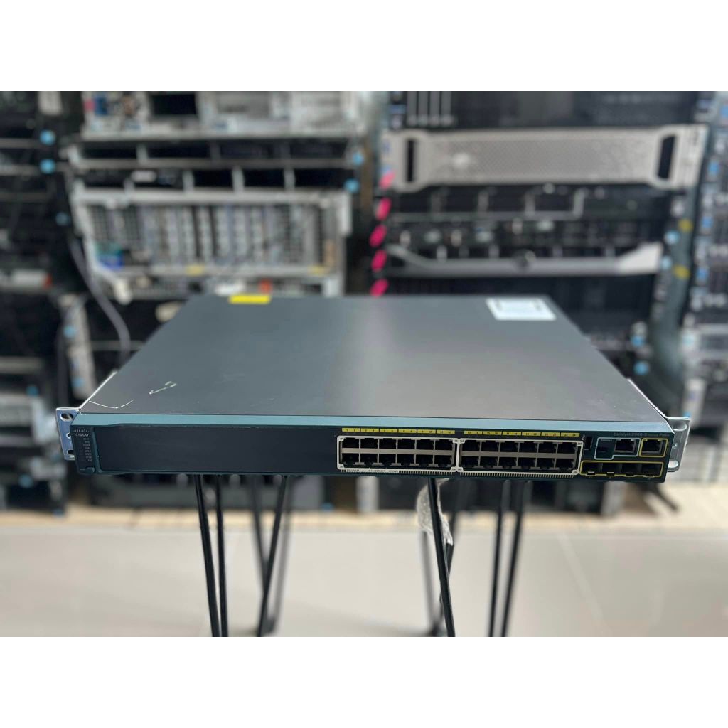 Cisco 2960S-24PS-L switch gigabit PoE 24 port มือสองพร้อมใช้งาน