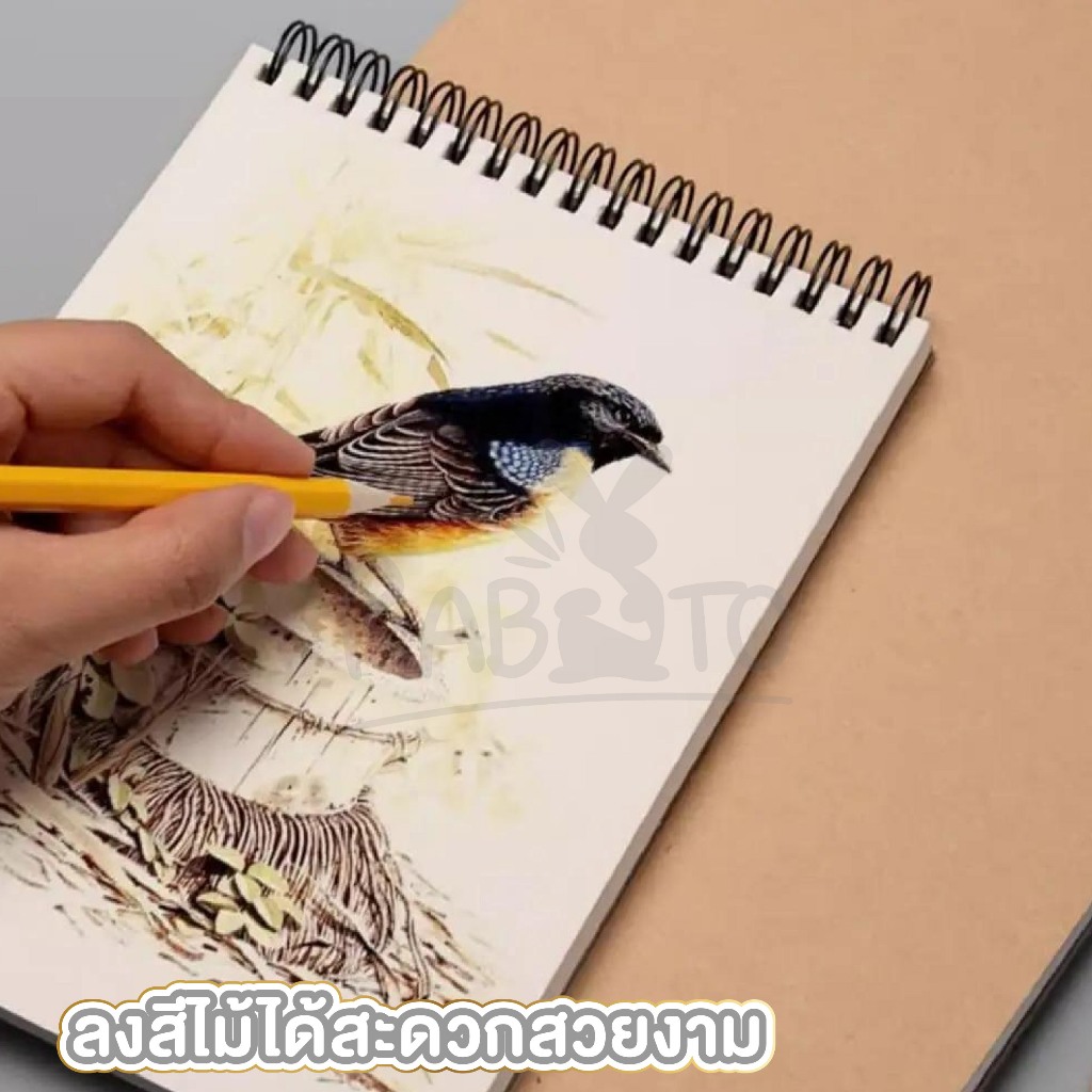 【RABITO สินค้าดี】 ART23 สมุดสเก็ตช์ 【QC-แพ็คอย่างดี】160 GSM กระดาษหนา A5/16K/A4/8K/A3 กราฟฟิตี้ สมุดศิลปะ CTN23 - รูปที่ 4
